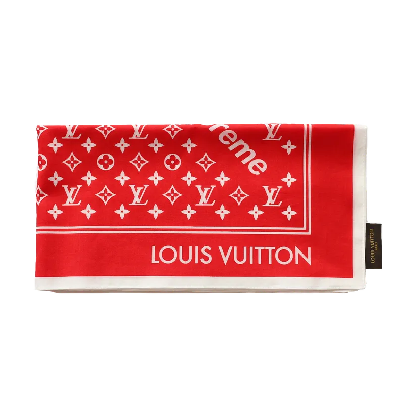 Supreme x Louis Vuitton Monogram Bandana Red
