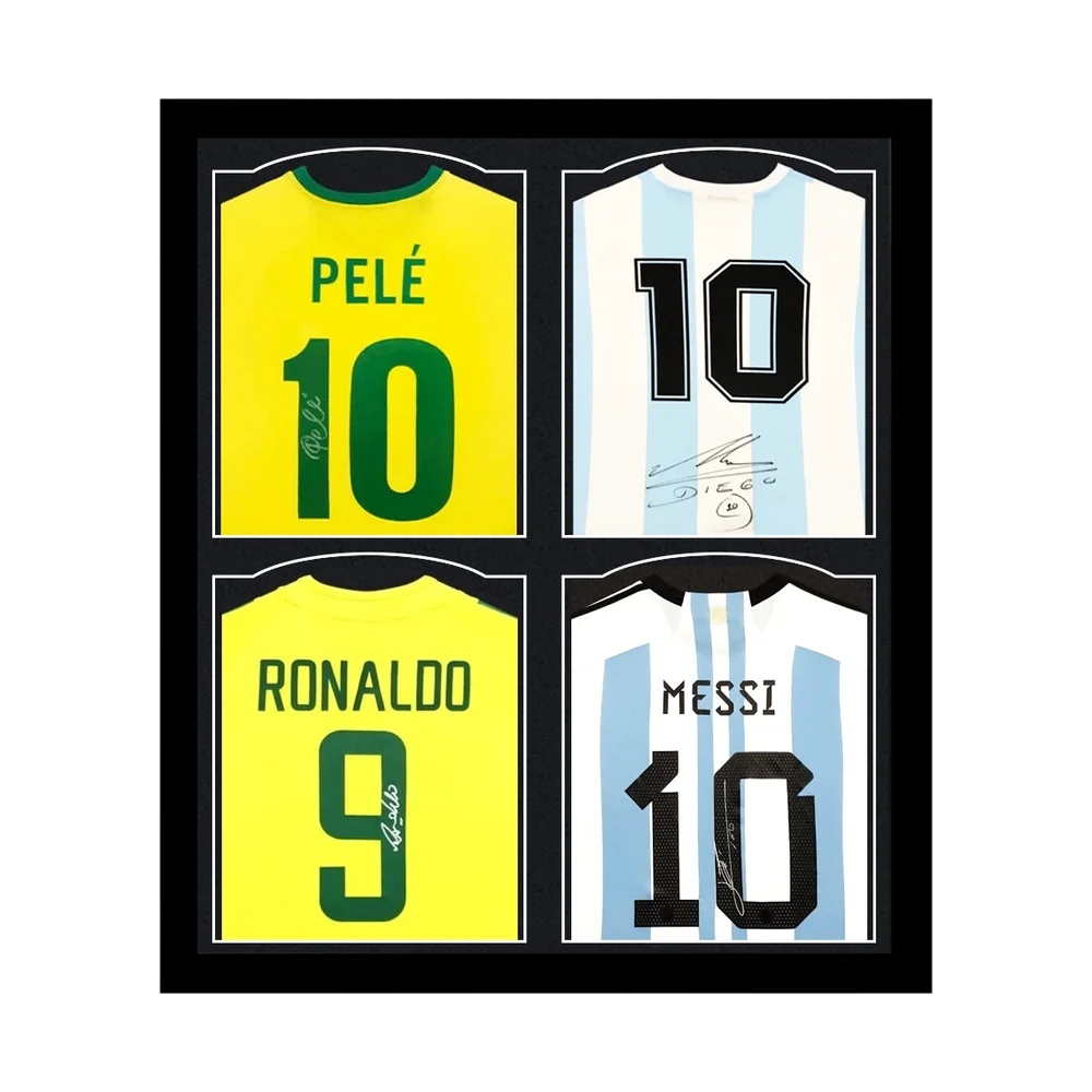 Icons of Football Shirt — Messi · Ronaldo · Maradona · Pelé