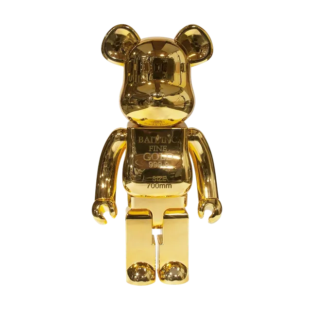 Bearbrick x BAIT x Medicom Gold Bar 1000% Gold