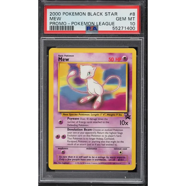 2000 Pokemon League Black Star Promo Mew #8 PSA 10 GEM MINT