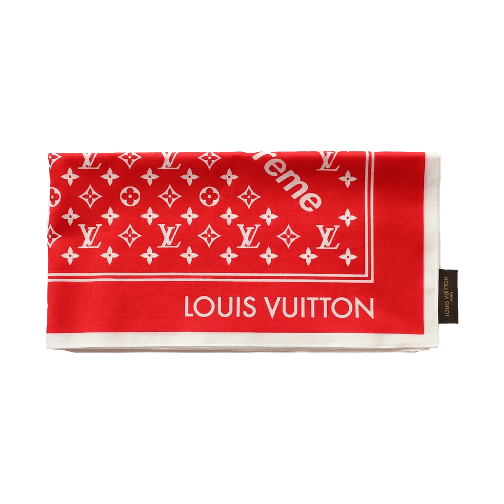 Supreme x Louis Vuitton Monogram Bandana Red