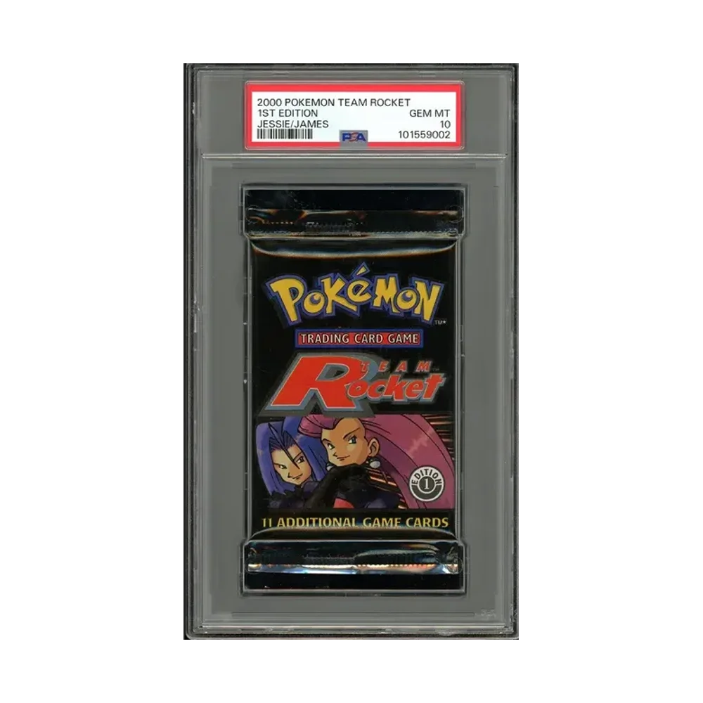 Pokémon Team Rocket Jessie & James 1st Edition Booster Pack PSA 10