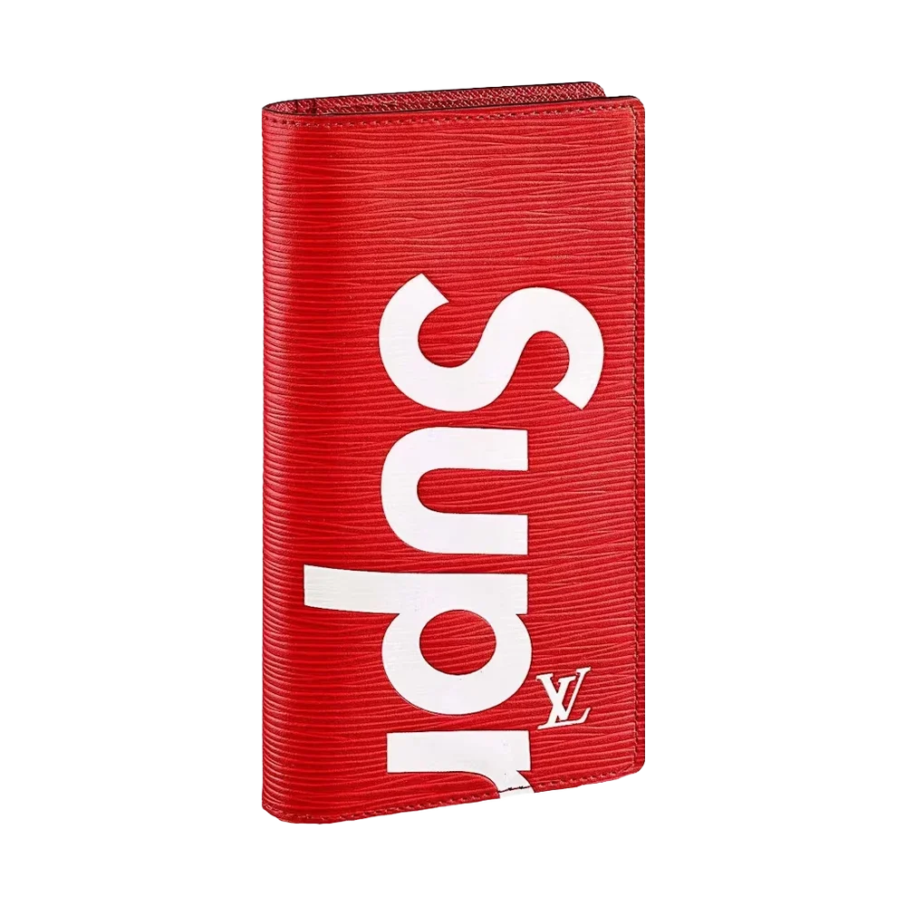 Louis Vuitton x Supreme Brazza Wallet Epi Red