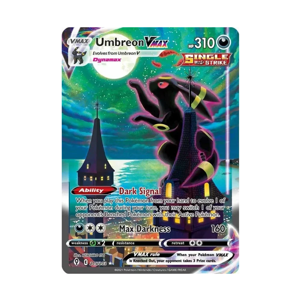 Umbreon VMAX Alt Art 'Moonbreon' 215/203 Evolving Skies PSA 10