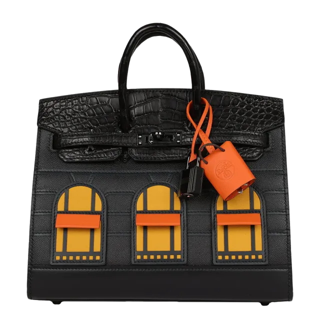 Hermès Sac Faubourg Birkin 20 So Black Matte Alligator