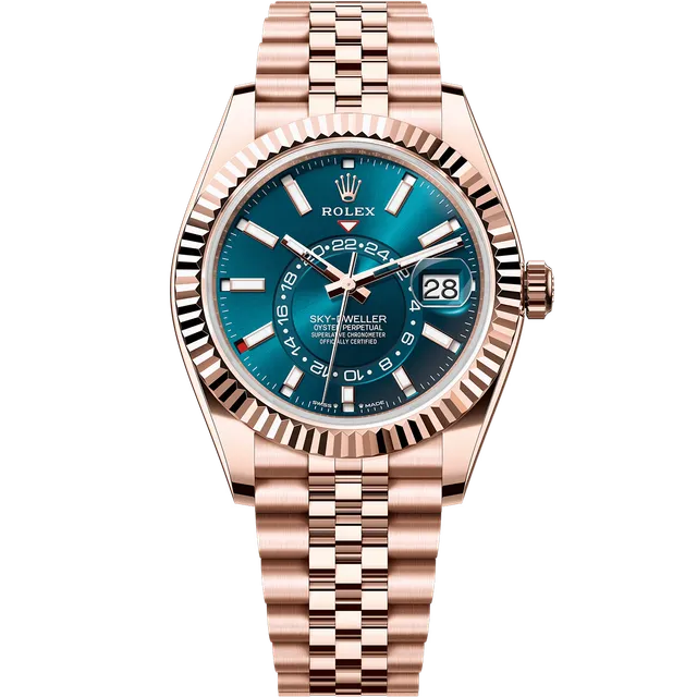 Rolex Sky-Dweller Everose Gold Blue-Green Dial 42mm