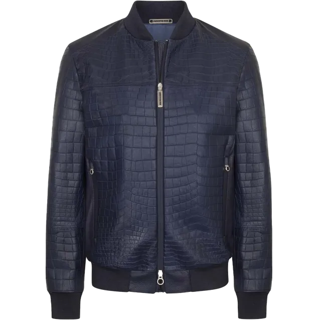 Stefano Ricci Crocodile, Lamb and Deerskin Leather Blouson