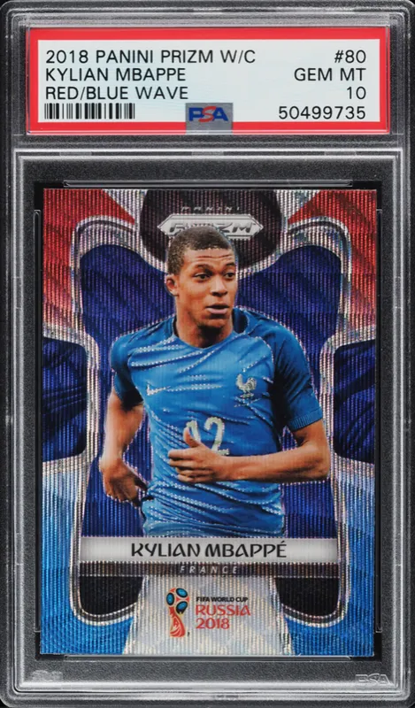 Kylian Mbappé 2018 Panini Prizm World Cup #80 PSA 10