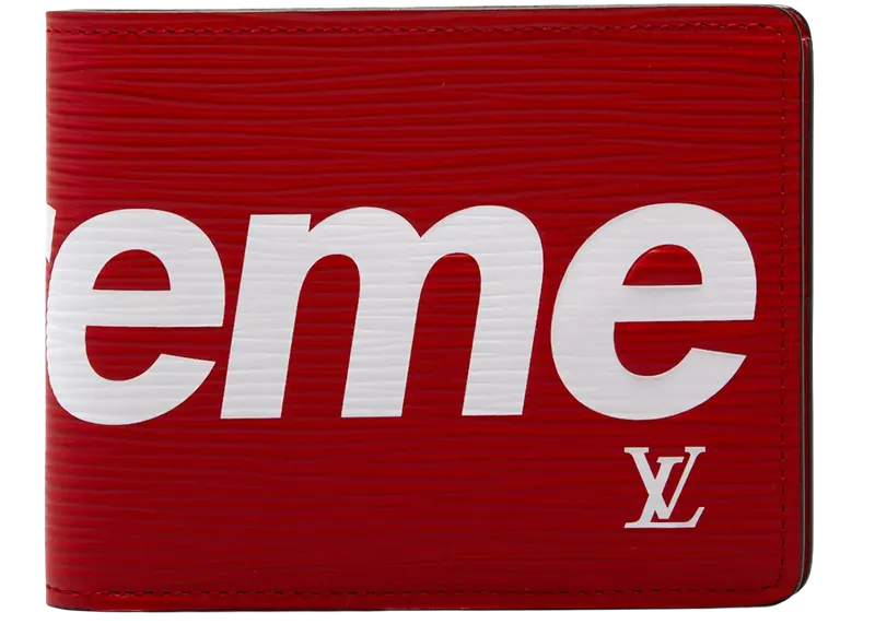 Louis Vuitton x Supreme Slender Wallet Epi Red