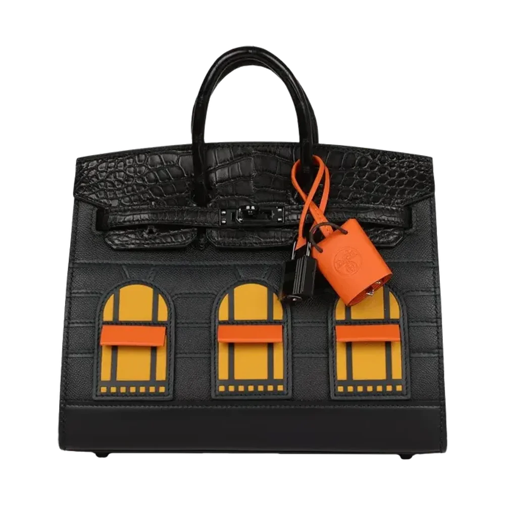 Hermès Sac Faubourg Birkin 20 So Black Matte Alligator