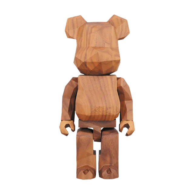 Bearbrick x Karimoku x Fragment (Polygon) 400% Wood