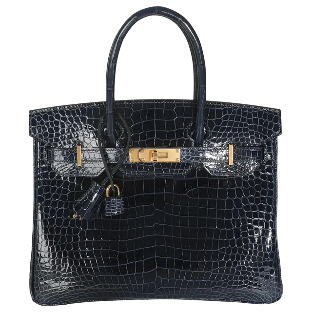 Hermès Bleu Marine Crocodile Porosus Birkin 30 GHW