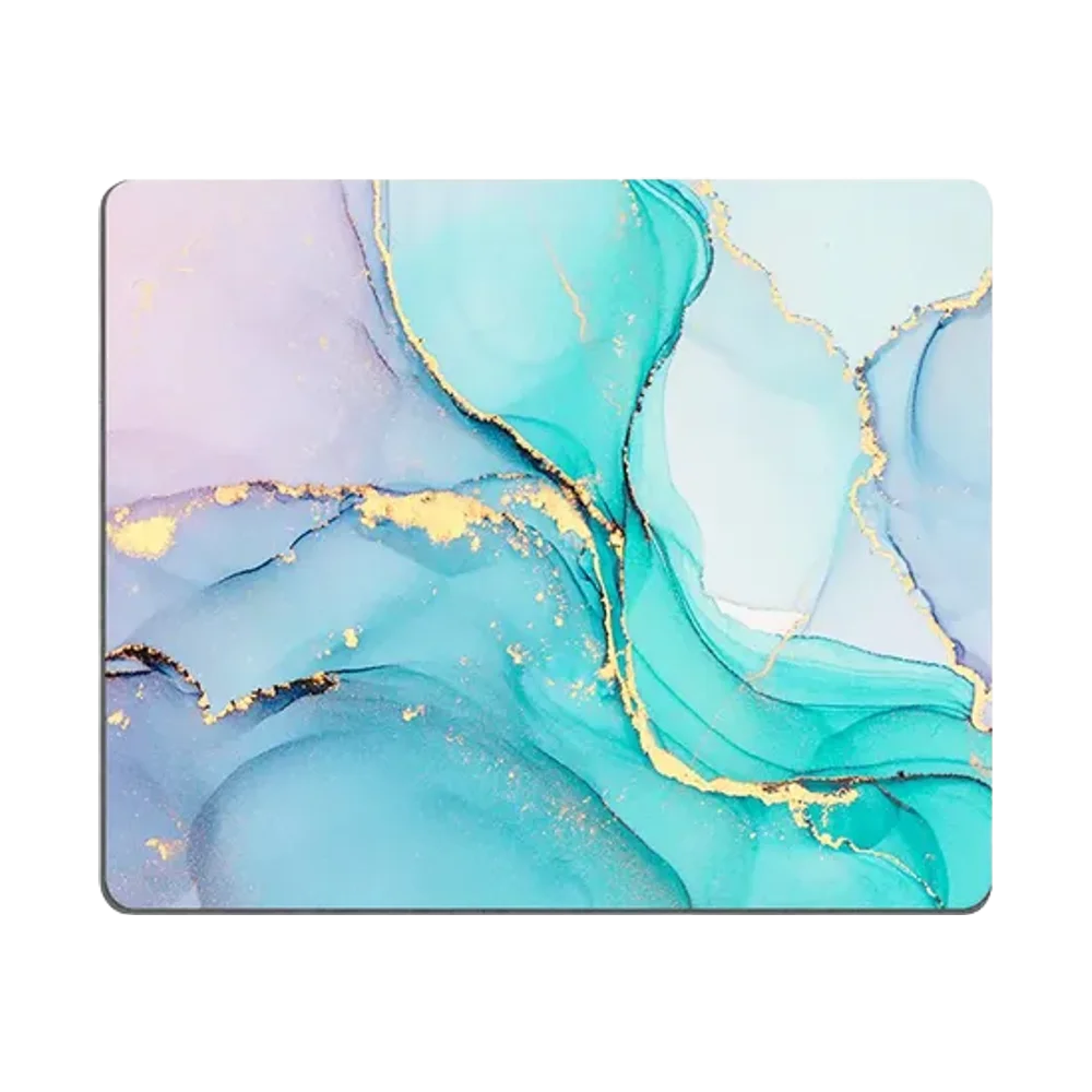 Armanza Cyan Blue Marble Mouse Pad