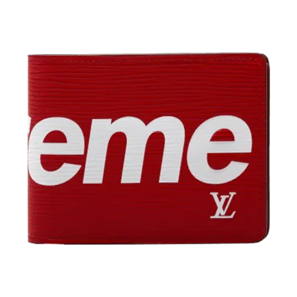 Louis Vuitton x Supreme Slender Wallet Epi Red