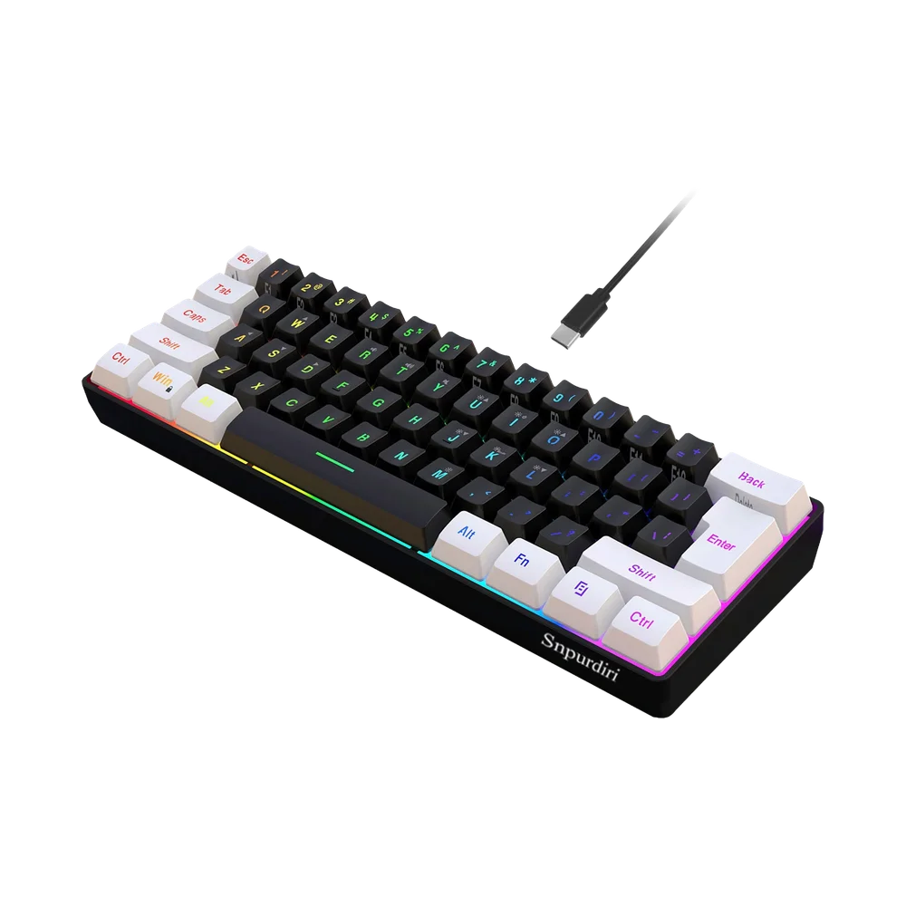 Snpurdiri 60% Wired Gaming Keyboard