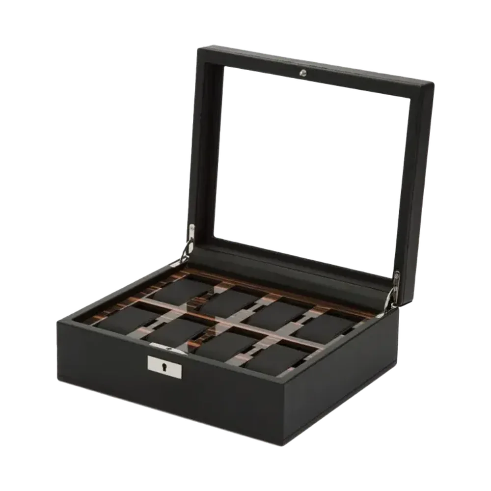 Roadster 8-Piece Watch Box (Leather × Ebony Macassar)