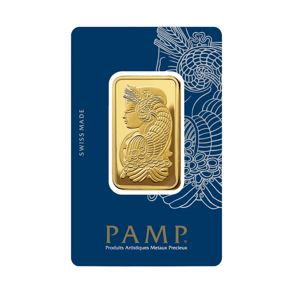 1 oz PAMP Suisse Gold Bar (New w/ Assay)