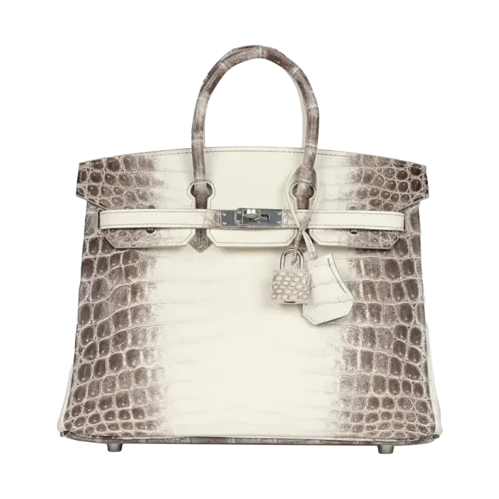 Hermès Birkin 25 Himalaya Niloticus Crocodile PHW