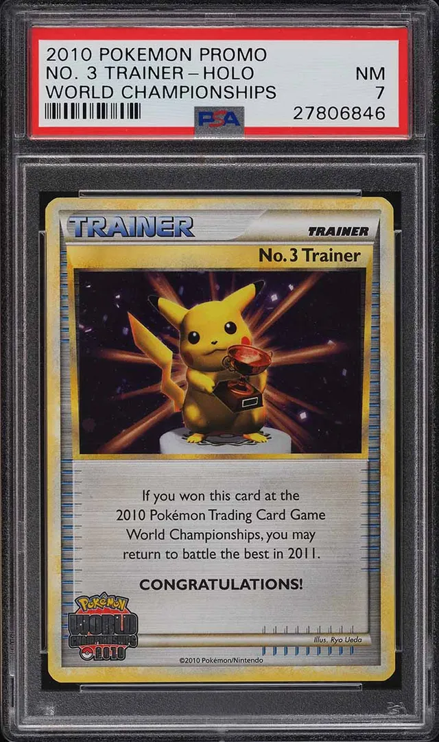 2010 Pokemon World Championships Promo Holo No. 3 Trainer PSA 7 NRMT
