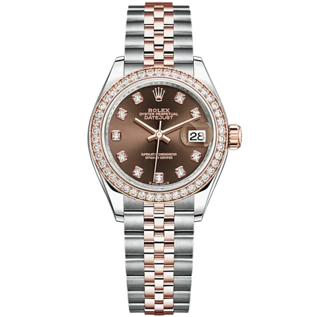 Rolex Lady-Datejust Chocolate Dial Diamond Set 28mm (279381RBR)