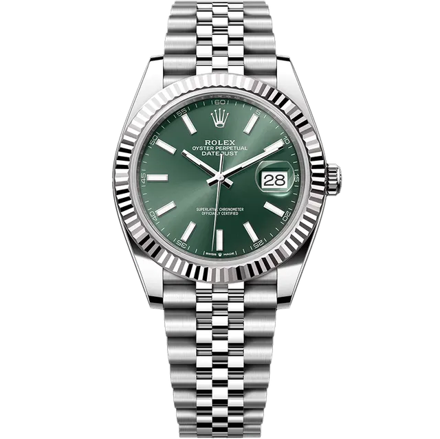 Rolex Datejust 41 White Gold Mint Green Dial 126334