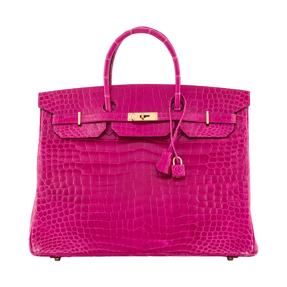 Hermès Birkin 40 Crocodile Porosus Rose Scheherazade