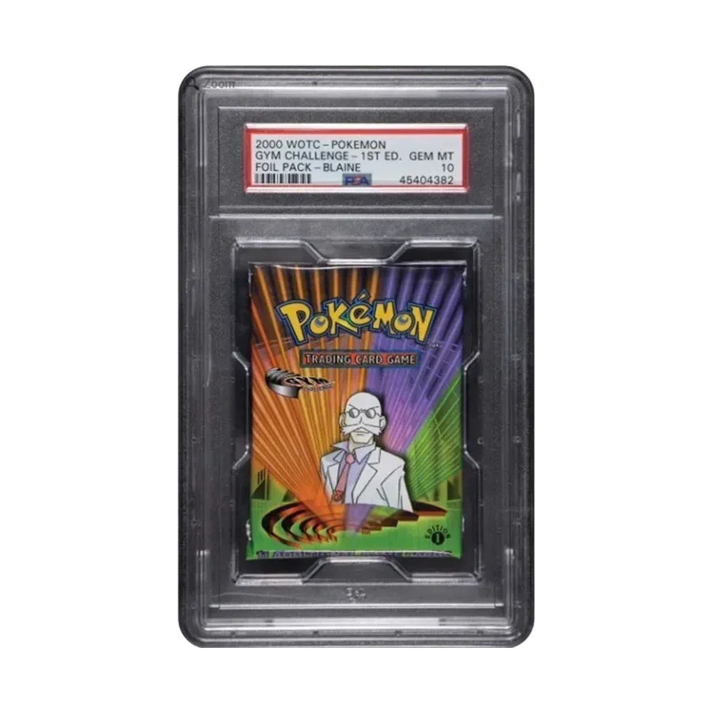 Pokémon Gym Challenge Blaine 1st Edition Booster Pack PSA 10