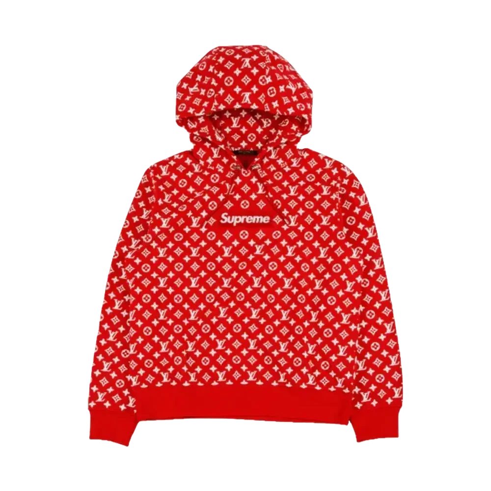 Supreme x Louis Vuitton Box Logo Hooded Sweatshirt Red