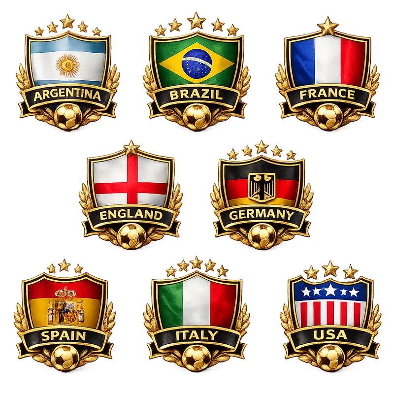 World Cup Country Logo Pin