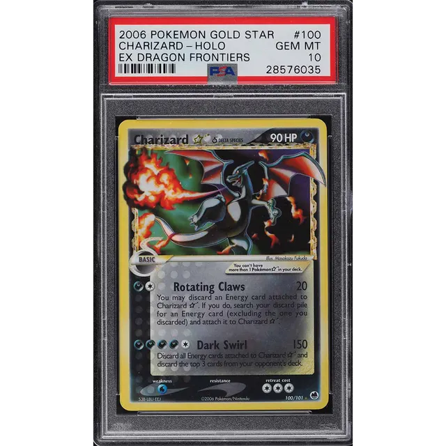 2006 Pokemon EX Dragon Frontiers Holo Charizard Gold Star #100 PSA 10 GEM MINT