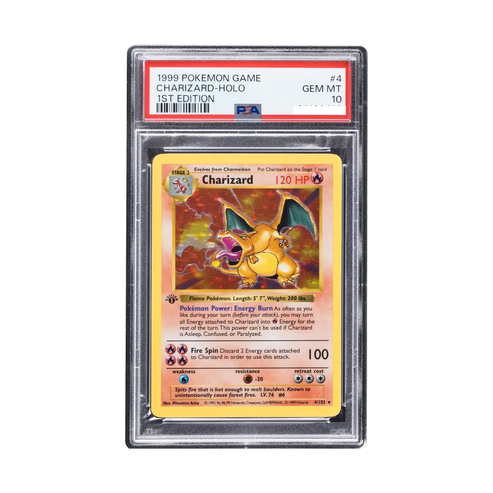 1999 Base Set Shadowless Charizard #4 PSA 10