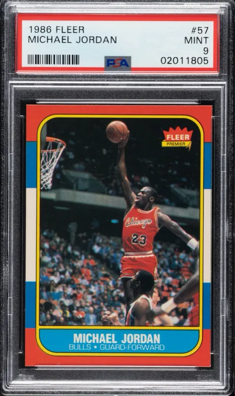 1986 Fleer Michael Jordan Rookie #57 PSA 9