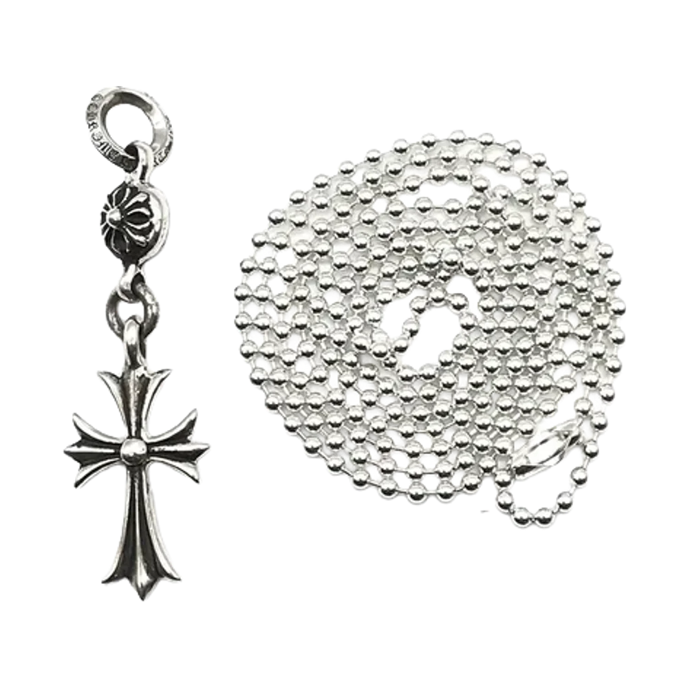 Chrome Hearts Tiny 1 Ball CH Cross Pendant — Sterling Silver