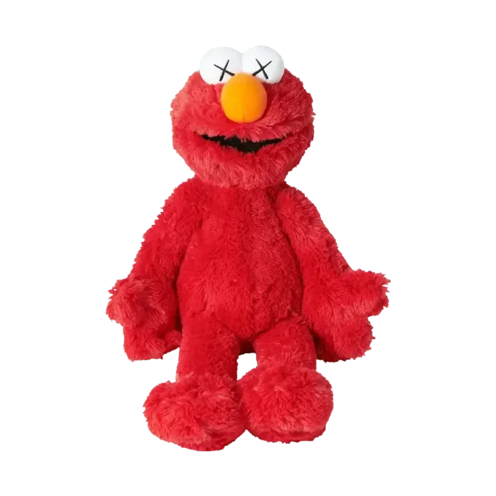 KAWS SESAME STREET UNIQLO ELMO Plush Toy Red