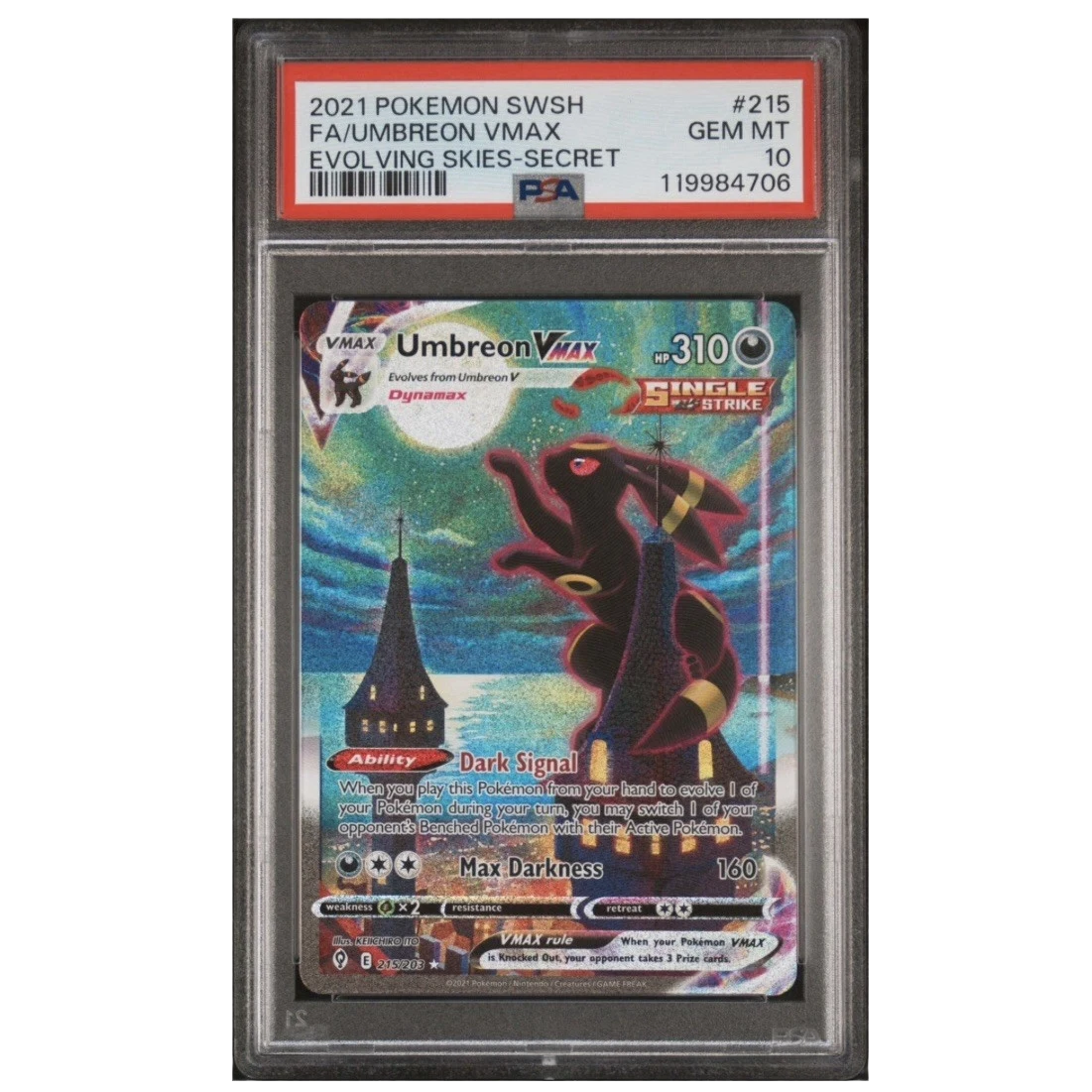 Umbreon VMAX Alt Art (Moonbreon) PSA 10
