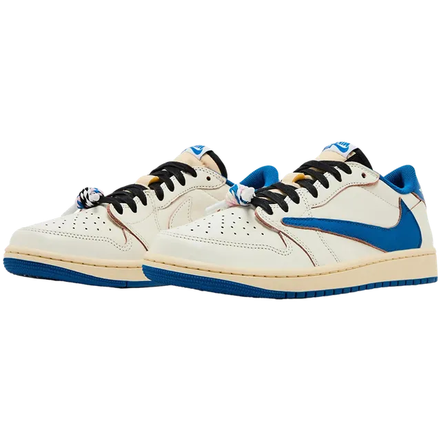 Jordan 1 Retro Low OG SP Fragment x Travis Scott Sail Military Blue