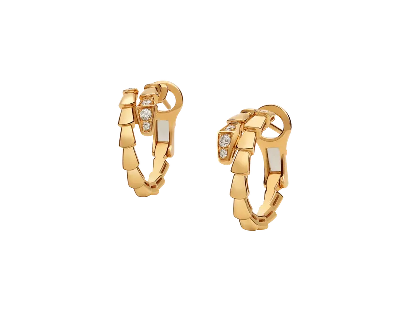 Serpenti Viper Earrings - Yellow Gold Diamonds