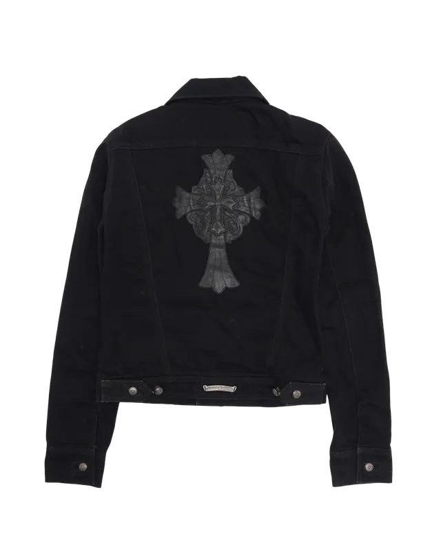 Chrome Hearts Hairy Cross Patch Denim Type 3 Trucker Jacket