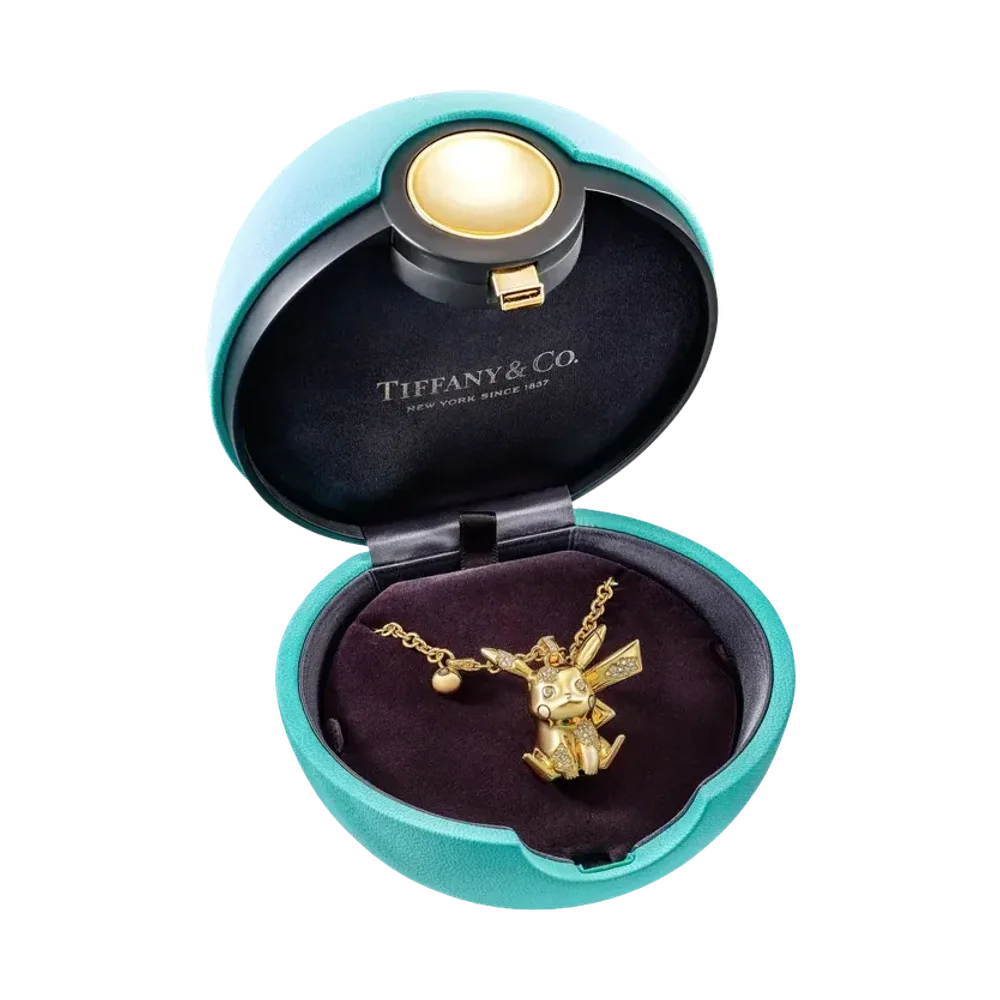 Tiffany & Co. x Daniel Arsham x Pokémon Diamond & Gold Pikachu Pendant Necklace