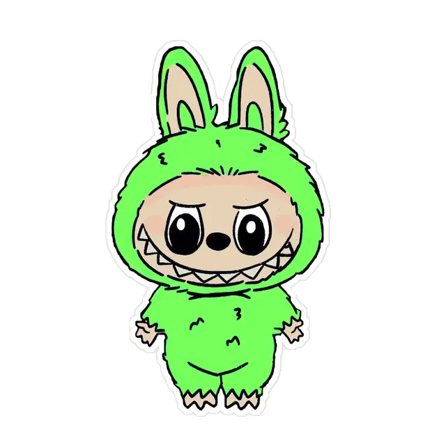 Labubu Sticker (Emerald)