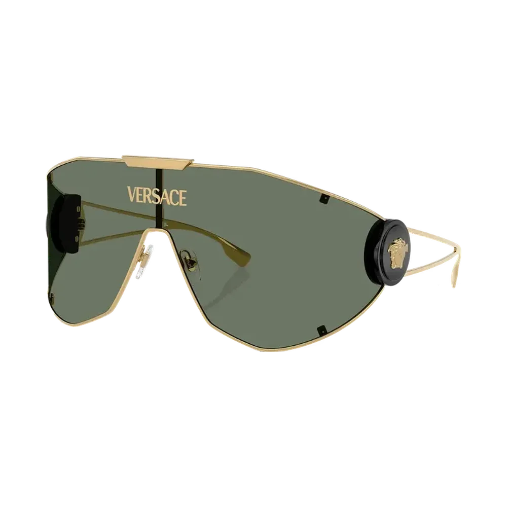 Versace Green and Gold Shield Sunglasses