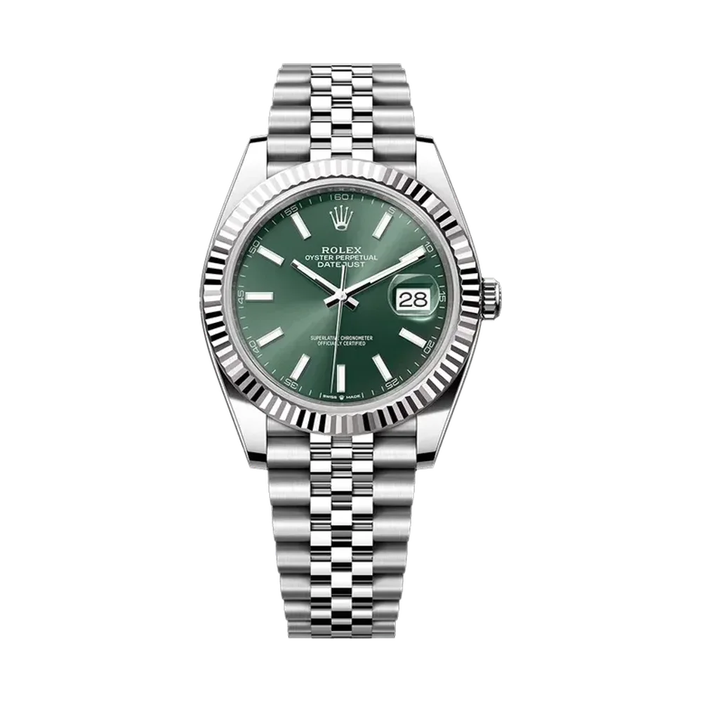 Rolex Datejust 41 White Gold Mint Green Dial 126334