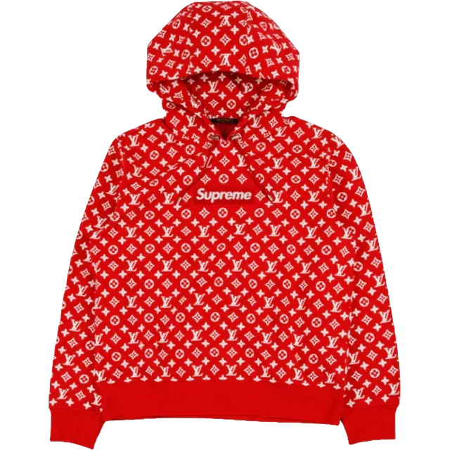 Supreme x Louis Vuitton Box Logo Hooded Sweatshirt Red