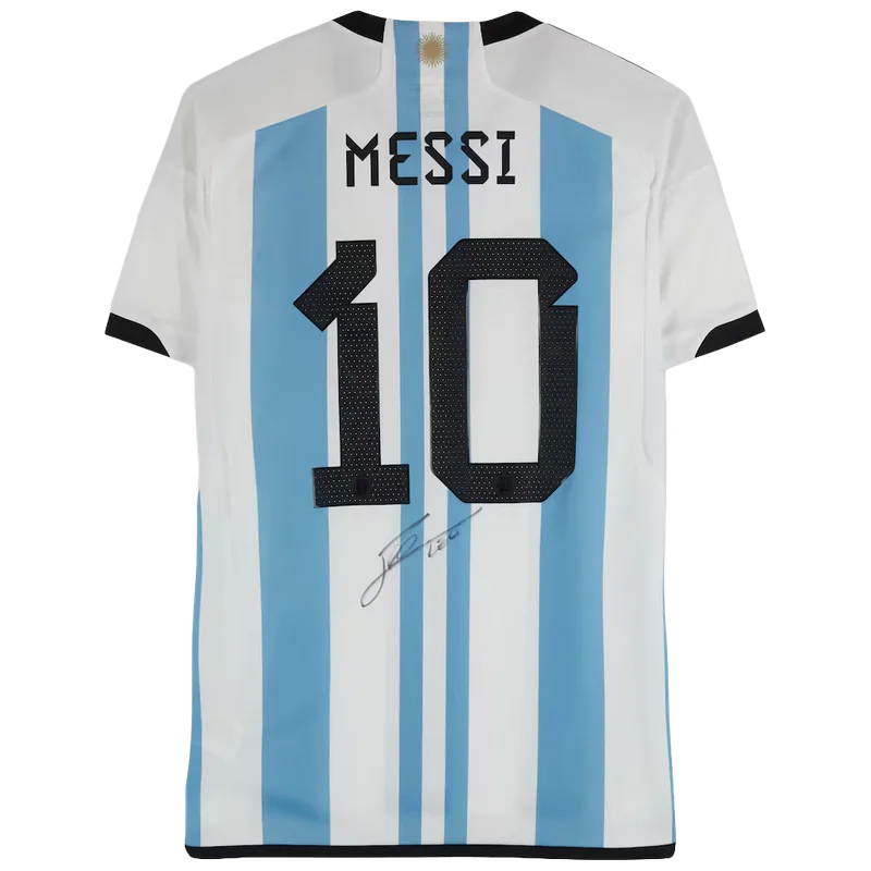 Messi Signed Argentina National Team Home Jersey