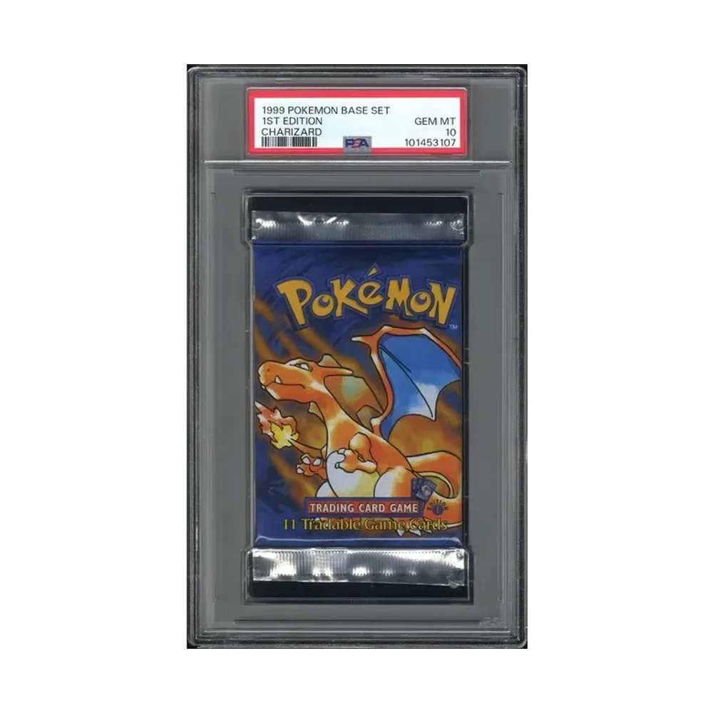 Pokémon 1999 Base Set 1st Edition Charizard Booster Pack PSA 10