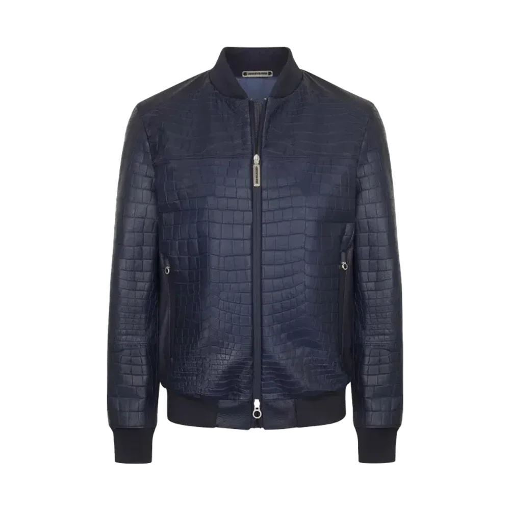 Stefano Ricci Crocodile, Lamb and Deerskin Leather Blouson