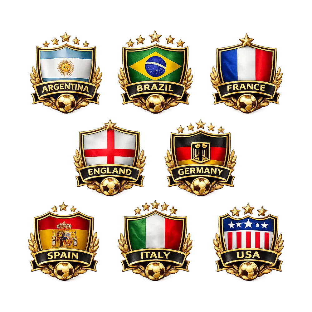 World Cup Country Logo Pin
