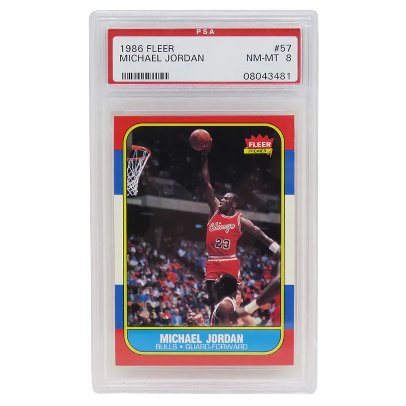 1986 Fleer Michael Jordan Rookie #57 PSA 8