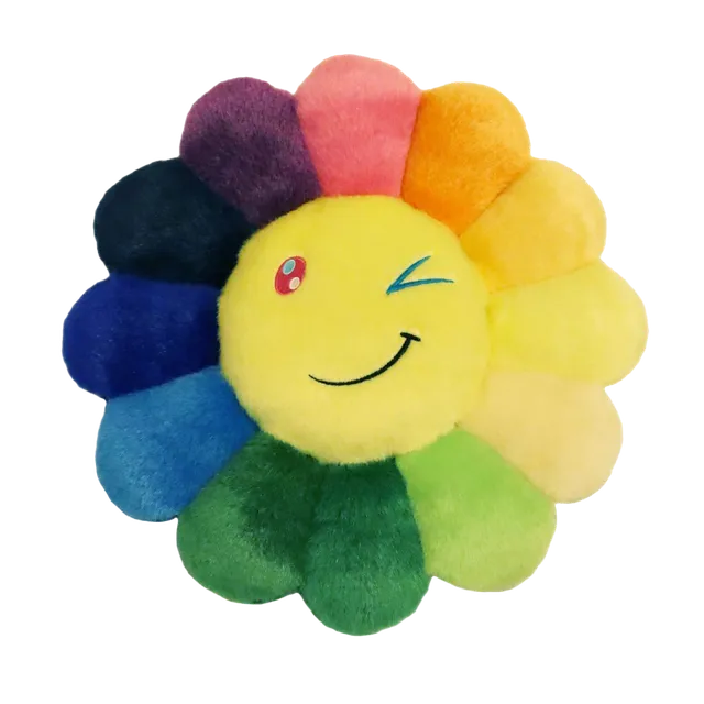 Flower Emoji Plush 3 30CM Rainbow/Yellow